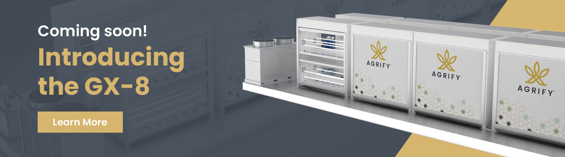 The new GX-8 Vertical Farming Unit (VFU) Package from Agrify